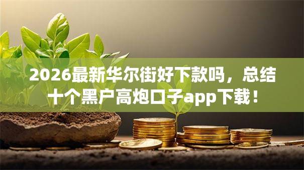 2026最新华尔街好下款吗,总结十个黑户高炮口子app下载! 2026最新华尔街好下款吗,总结十个黑户高炮口子app下载!