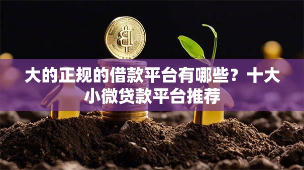 大的正规的借款平台有哪些?十大小微贷款平台推荐 大的正规的借款平台有哪些?十大小微贷款平台推荐