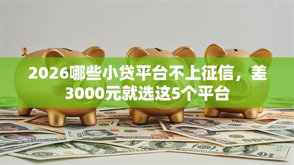 2026哪些小贷平台不上征信,差3000元就选这5个平台 2026哪些小贷平台不上征信,差3000元就选这5个平台