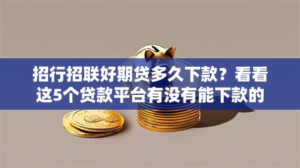 招行招联好期贷多久下款？看看这5个贷款平台有没有能下款的
