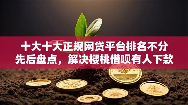 十大十大正规网贷平台排名不分先后盘点，解决樱桃借呗有人下款吗多久到账的问题