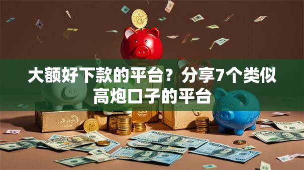 大额好下款的平台？分享7个类似高炮口子的平台