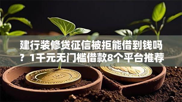 建行装修贷征信被拒能借到钱吗？1千元无门槛借款8个平台推荐