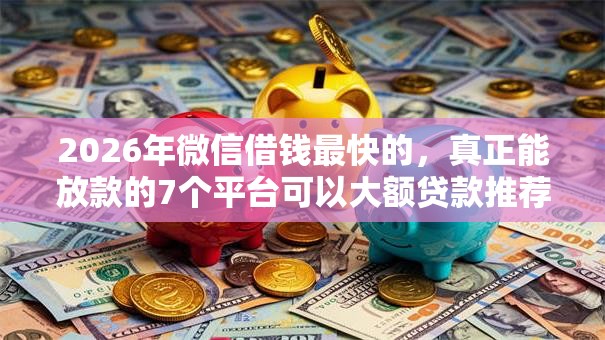 2026年微信借钱最快的，真正能放款的7个平台可以大额贷款推荐