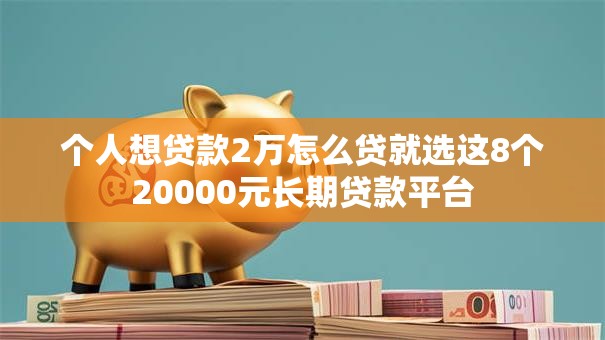 个人想贷款2万怎么贷就选这8个20000元长期贷款平台