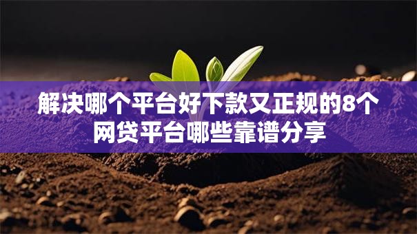 解决哪个平台好下款又正规的8个网贷平台哪些靠谱分享 解决哪个平台好下款又正规的8个网贷平台哪些靠谱分享
