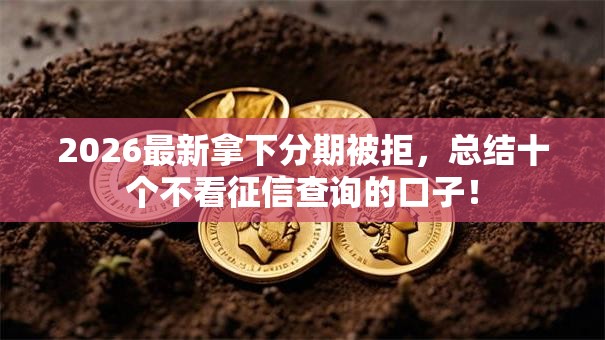 2026最新拿下分期被拒，总结十个不看征信查询的口子！