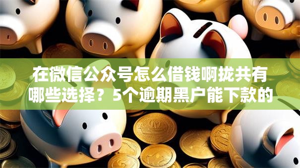 在微信公众号怎么借钱啊拢共有哪些选择?5个逾期黑户能下款的新口子详解 在微信公众号怎么借钱啊拢共有哪些选择?5个逾期黑户能下款的新口子详解