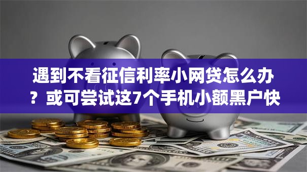 遇到不看征信利率小网贷怎么办?或可尝试这7个手机小额黑户快速贷款app 遇到不看征信利率小网贷怎么办?或可尝试这7个手机小额黑户快速贷款app