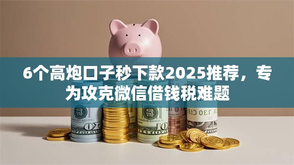 6个高炮口子秒下款2025推荐，专为攻克微信借钱税难题
