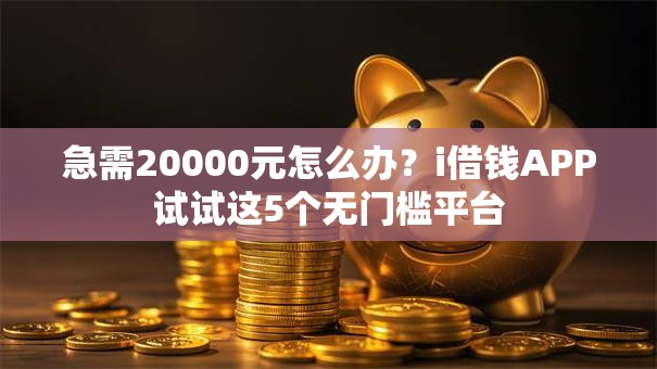 急需20000元怎么办？i借钱APP试试这5个无门槛平台
