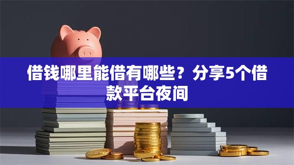借钱哪里能借有哪些？分享5个借款平台夜间