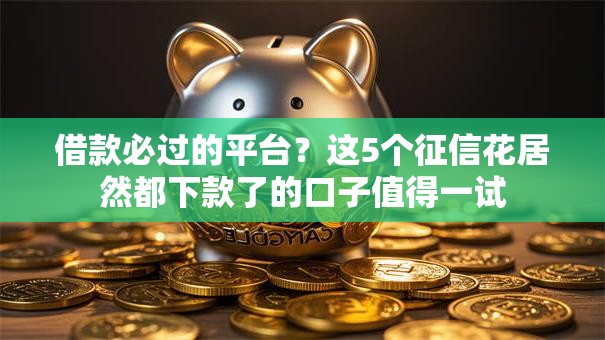 借款必过的平台？这5个征信花居然都下款了的口子值得一试