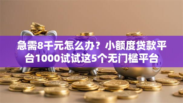 急需8千元怎么办？小额度贷款平台1000试试这5个无门槛平台