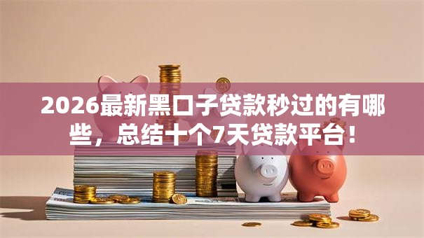 2026最新黑口子贷款秒过的有哪些，总结十个7天贷款平台！