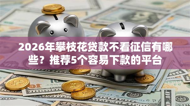 2026年攀枝花贷款不看征信有哪些？推荐5个容易下款的平台