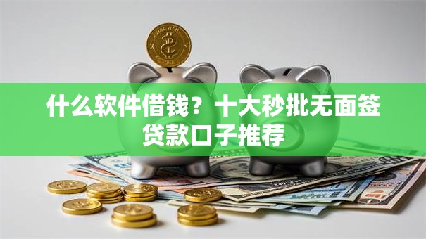 什么软件借钱？十大秒批无面签贷款口子推荐