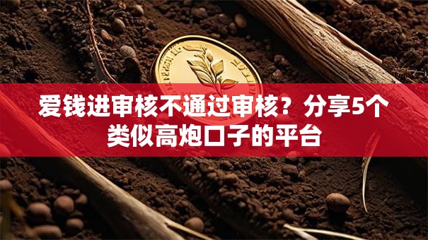 爱钱进审核不通过审核？分享5个类似高炮口子的平台