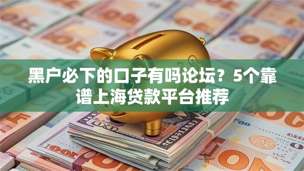 黑户必下的口子有吗论坛?5个靠谱上海贷款平台推荐 黑户必下的口子有吗论坛?5个靠谱上海贷款平台推荐