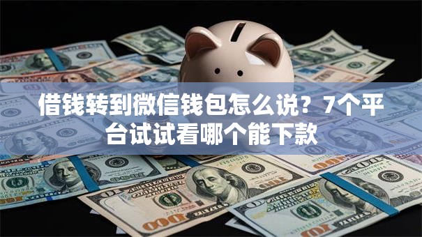 借钱转到微信钱包怎么说？7个平台试试看哪个能下款