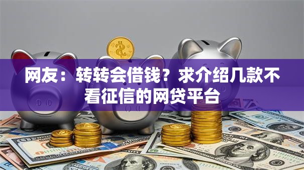 网友：转转会借钱？求介绍几款不看征信的网贷平台