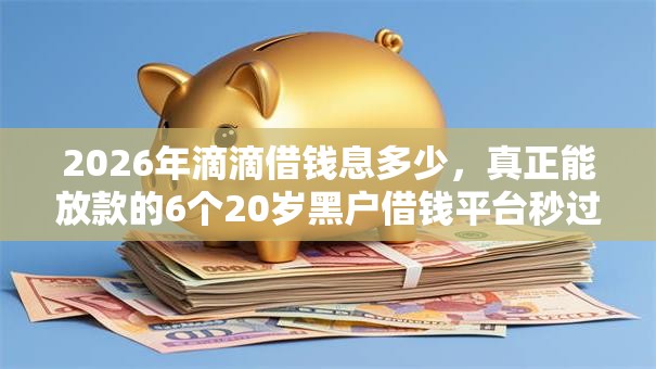 2026年滴滴借钱息多少，真正能放款的6个20岁黑户借钱平台秒过小额推荐