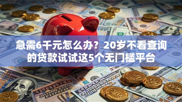 急需6千元怎么办？20岁不看查询的贷款试试这5个无门槛平台
