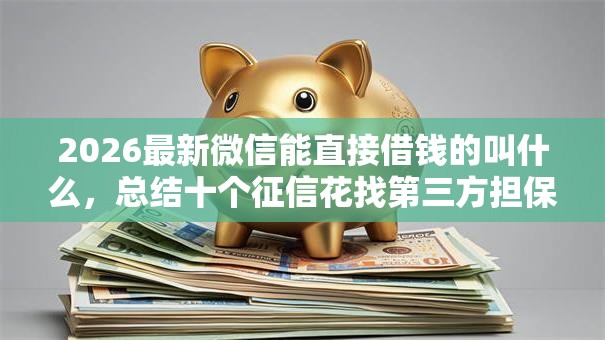 2026最新微信能直接借钱的叫什么，总结十个征信花找第三方担保贷款平台！