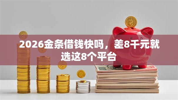 2026金条借钱快吗，差8千元就选这8个平台