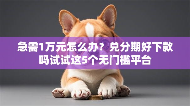 急需1万元怎么办？兑分期好下款吗试试这5个无门槛平台