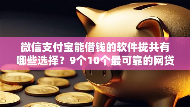 微信支付宝能借钱的软件拢共有哪些选择?9个10个最可靠的网贷平台详解 微信支付宝能借钱的软件拢共有哪些选择?9个10个最可靠的网贷平台详解