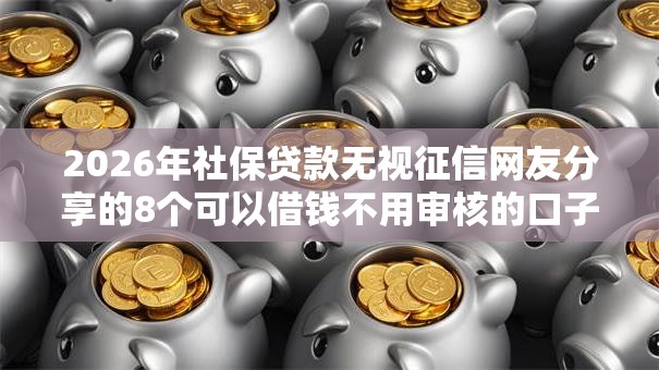 2026年社保贷款无视征信网友分享的8个可以借钱不用审核的口子我觉得不错！