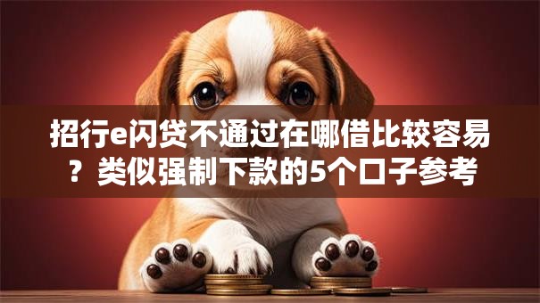 招行e闪贷不通过在哪借比较容易？类似强制下款的5个口子参考
