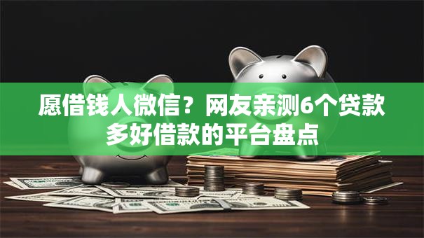 愿借钱人微信？网友亲测6个贷款多好借款的平台盘点