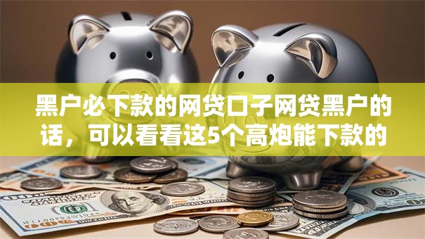 黑户必下款的网贷口子网贷黑户的话，可以看看这5个高炮能下款的平台