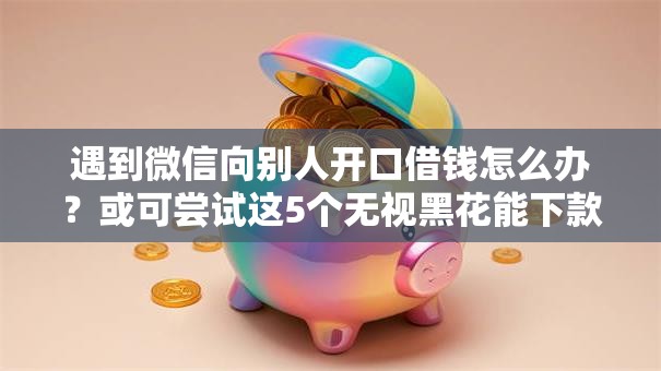 遇到微信向别人开口借钱怎么办？或可尝试这5个无视黑花能下款一万元口子