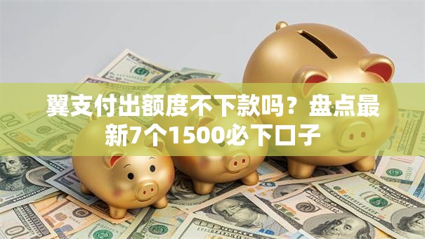 翼支付出额度不下款吗？盘点最新7个1500必下口子