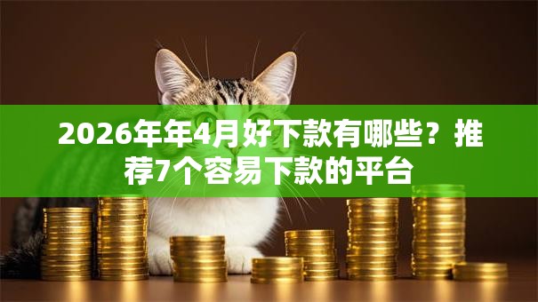 2026年年4月好下款有哪些？推荐7个容易下款的平台