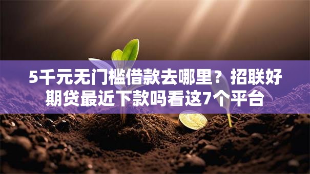 5千元无门槛借款去哪里?招联好期贷最近下款吗看这7个平台 5千元无门槛借款去哪里?招联好期贷最近下款吗看这7个平台