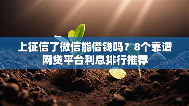 上征信了微信能借钱吗？8个靠谱网贷平台利息排行推荐