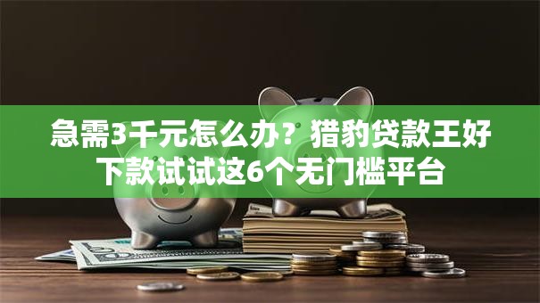 急需3千元怎么办?猎豹贷款王好下款试试这6个无门槛平台 急需3千元怎么办?猎豹贷款王好下款试试这6个无门槛平台