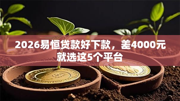 2026易恒贷款好下款，差4000元就选这5个平台