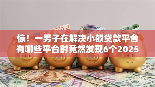 惊！一男子在解决小额贷款平台有哪些平台时竟然发现6个2025有呆账能下款的口子，事后分享了出来