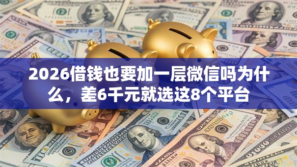 2026借钱也要加一层微信吗为什么,差6千元就选这8个平台 2026借钱也要加一层微信吗为什么,差6千元就选这8个平台