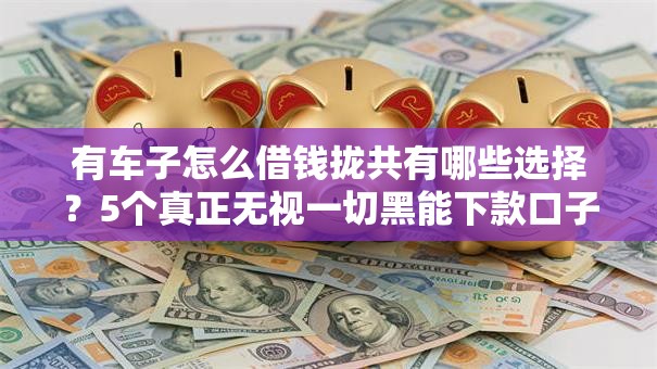 有车子怎么借钱拢共有哪些选择？5个真正无视一切黑能下款口子详解