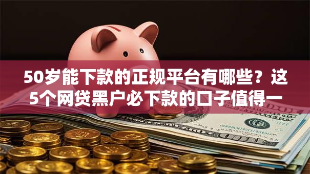 50岁能下款的正规平台有哪些？这5个网贷黑户必下款的口子值得一试