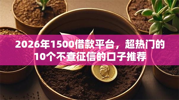 2026年1500借款平台，超热门的10个不查征信的口子推荐