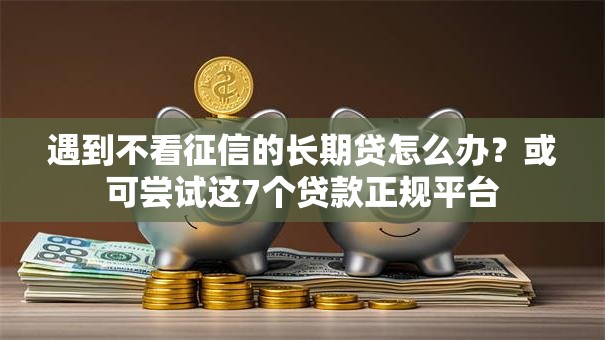 遇到不看征信的长期贷怎么办？或可尝试这7个贷款正规平台