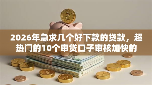 2026年急求几个好下款的贷款，超热门的10个审贷口子审核加快的口子推荐
