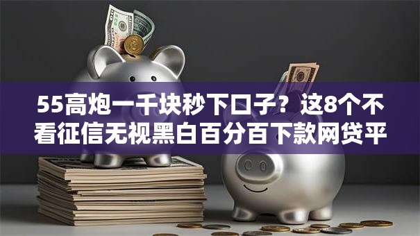 55高炮一千块秒下口子？这8个不看征信无视黑白百分百下款网贷平台可以试试